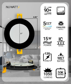 NUWATT 5CCT dip-switch demonstrates flexible color temperature options