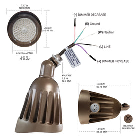NUWATT bronze housing outdoor light complements yard tones and rugged performance