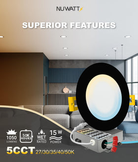 NUWATT dimmable light works with standard dimmers for smooth brightness control