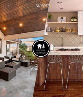 NUWATT long-lasting bronze canless light with 50,000 hour lifespan.