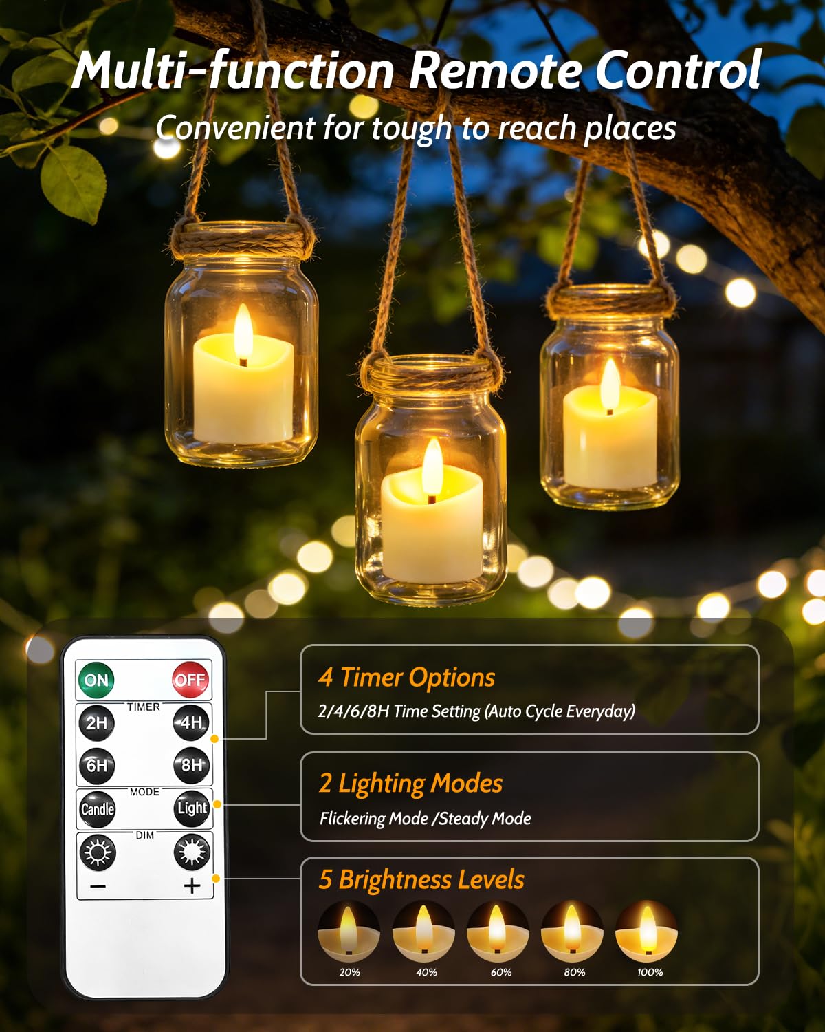 NVJGROP remote dimming feature for personalized brightness.