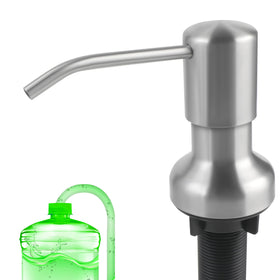 Extended 47in tube enables direct use with large dish soap bottles.