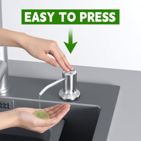NVMTUUO brushed nickel pump adds durable, splash-free operation