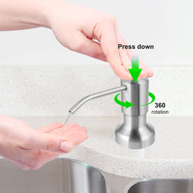 Durable pump head close-up showcases smooth, reliable dispensing.