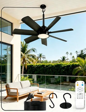 NWOP 28-inch outdoor ceiling fan with remote delivers steady airflow for patios and gardens.