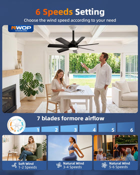 NWOP LED light with color temperature options 3000-6000K for customizable ambiance.