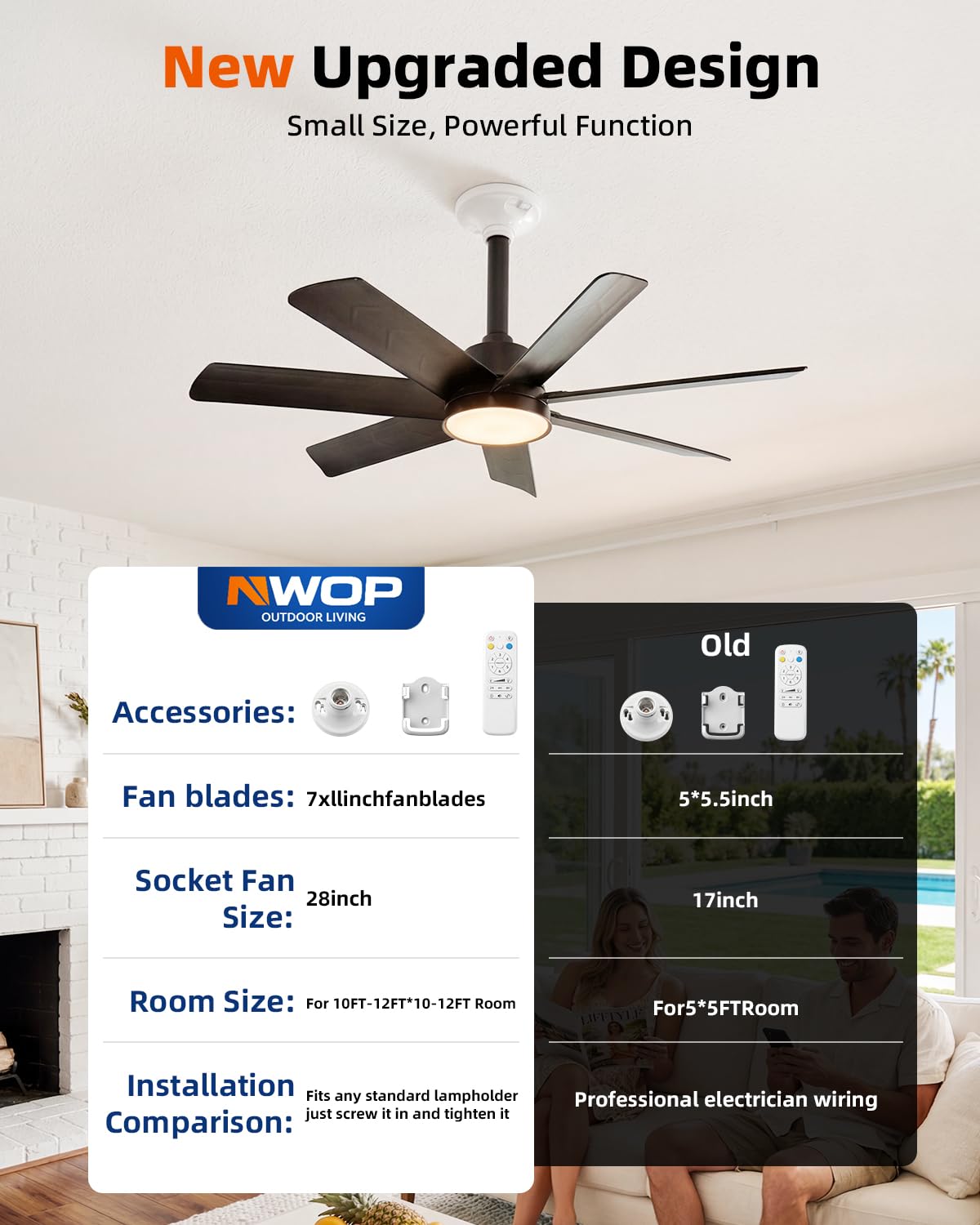 NWOP remote and memory function saves preferred settings.