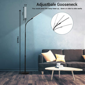 NXONE LED Floor Lamp weighted base provides sturdy stability for families