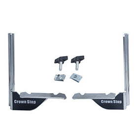 NXPOXS crown stop close-up shows 6-1/2 x 4-1/2 inch size for quick setup.