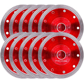 NXPPYY 10Pcs diamond blade close-up shows X-teeth for precise cuts