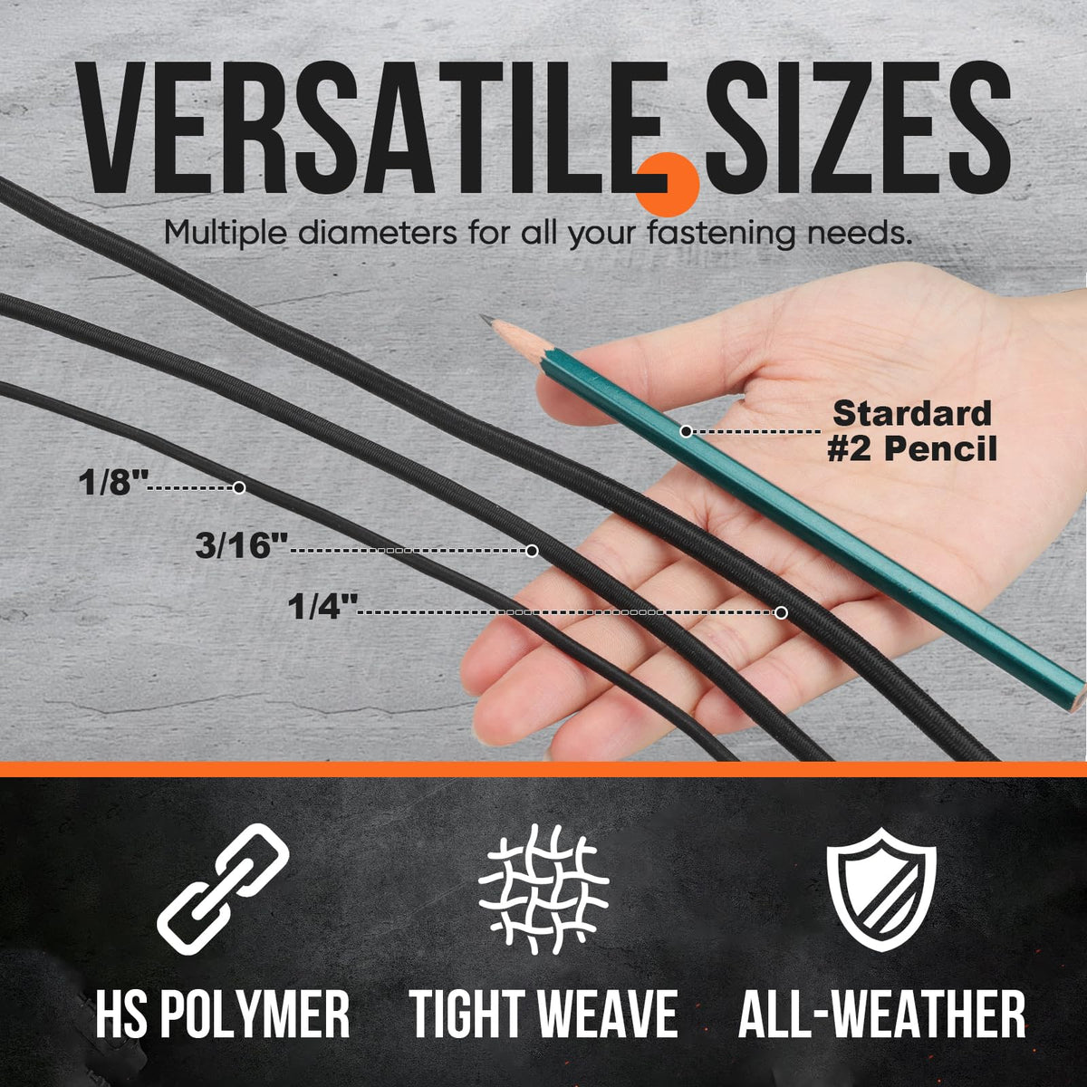 NXPPYY heavy-duty bungee core designed for repeated outdoor use