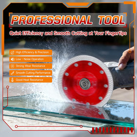 NXPPYY porcelain tile cutting blade in action