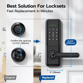 Nyboer Fingerprint Smart Door Lock fingerprint-sensor enables quick access