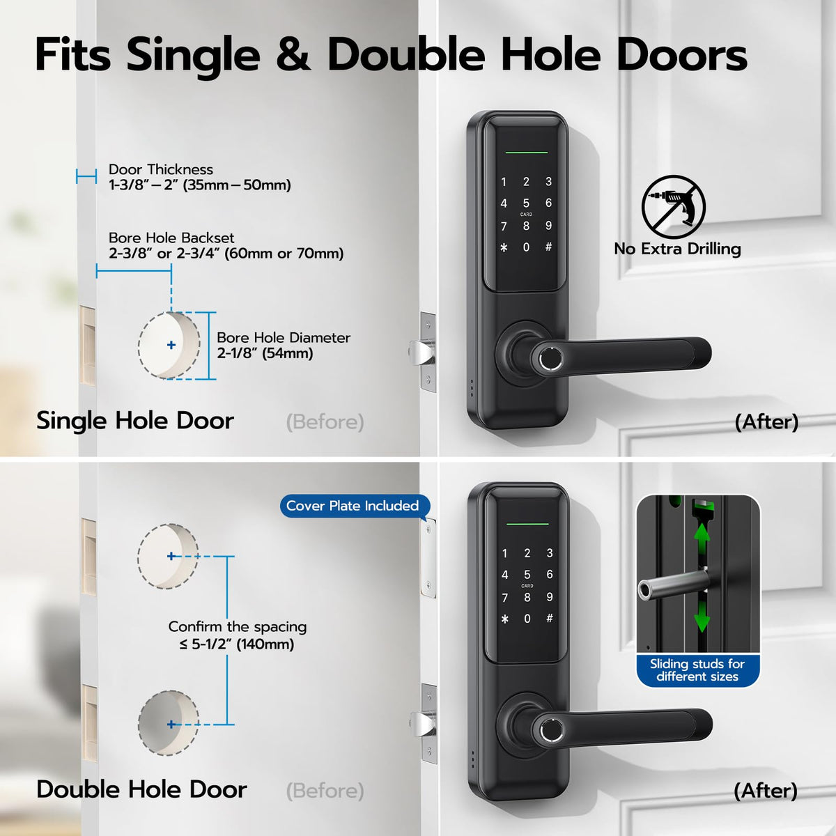 Nyboer Fingerprint Smart Door Lock installation-guide simplifies setup