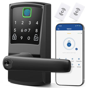 Nyboer keypad front door installation shows quick setup and secure access