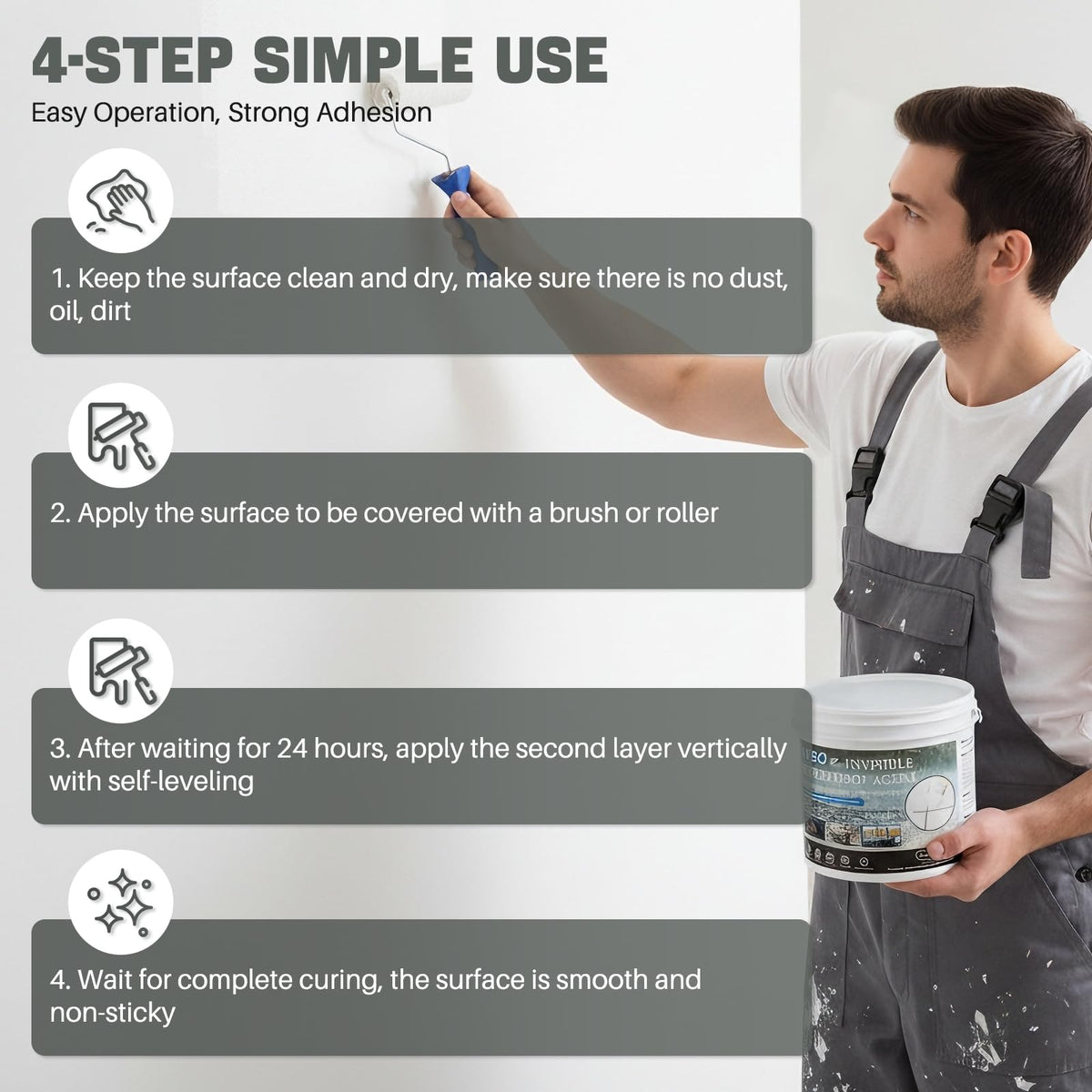 NYBQ 2kg kit seals roofs, walls, and bathrooms against leaks