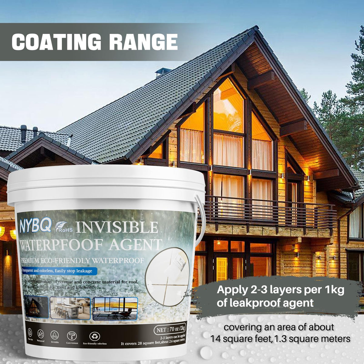 NYBQ invisible waterproof coating forms a durable film after curing