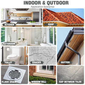 NYBQ sealant efficiently seals cracks around gutters and skylights