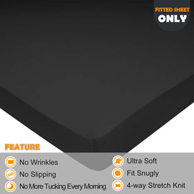 N&Y HOME deep-pocket design on bed ensures snug, non-slip fit