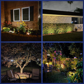 NYMPHY all-season performance lighting in yard and garden areas