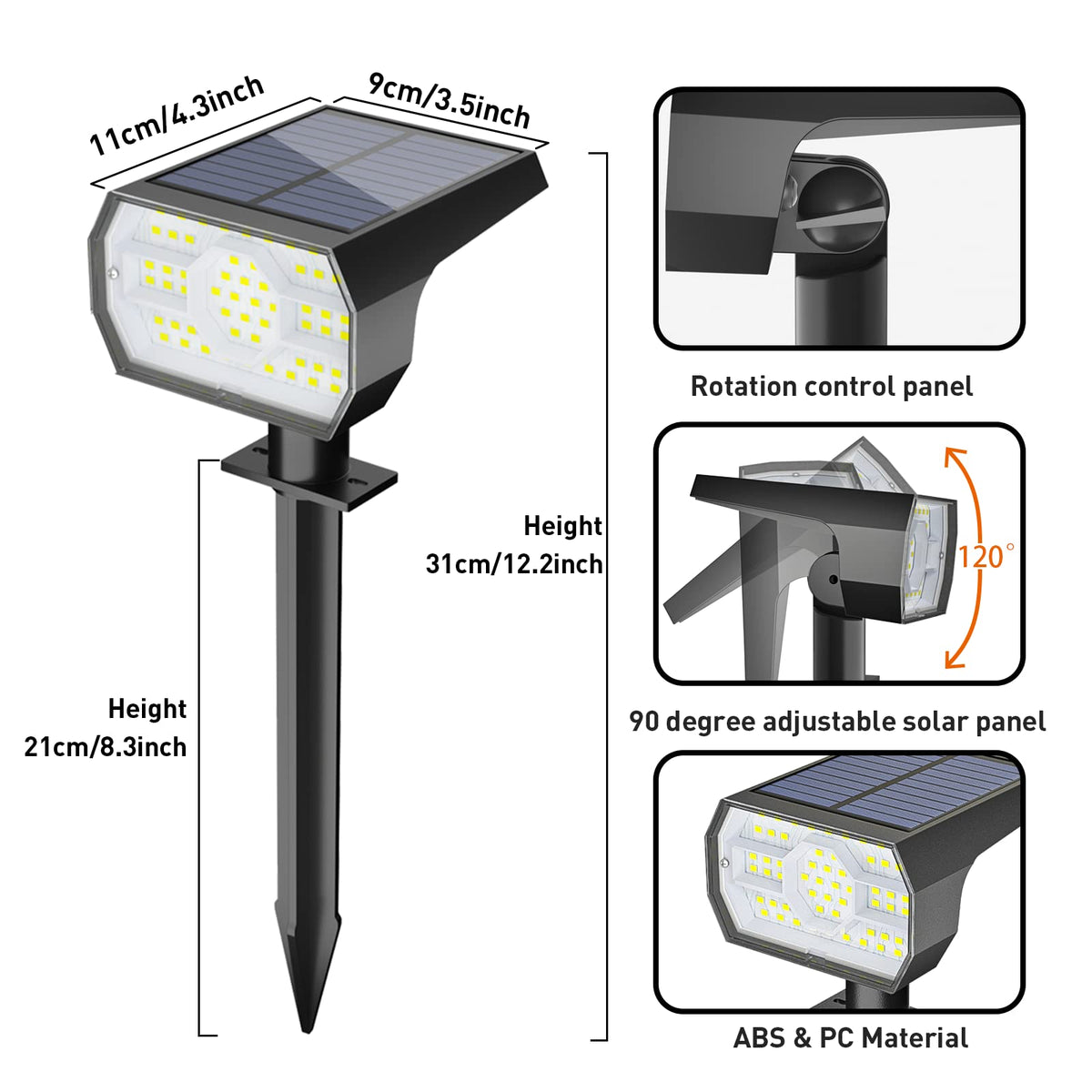 NYMPHY wall-mount option lets light shine from above for step or path.