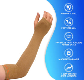 NYOrtho Geri-Sleeves latex-free fabric offers breathable, comfortable skin protection.