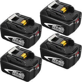 Nyveyoo 18V 4-pack batteries front view highlighting compact design for Makita tools with extended runtime