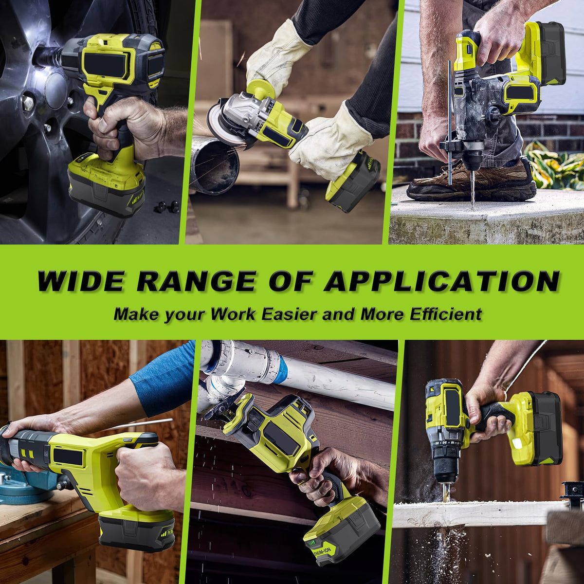 Nyveyoo battery is charger-friendly for Ryobi ecosystem.
