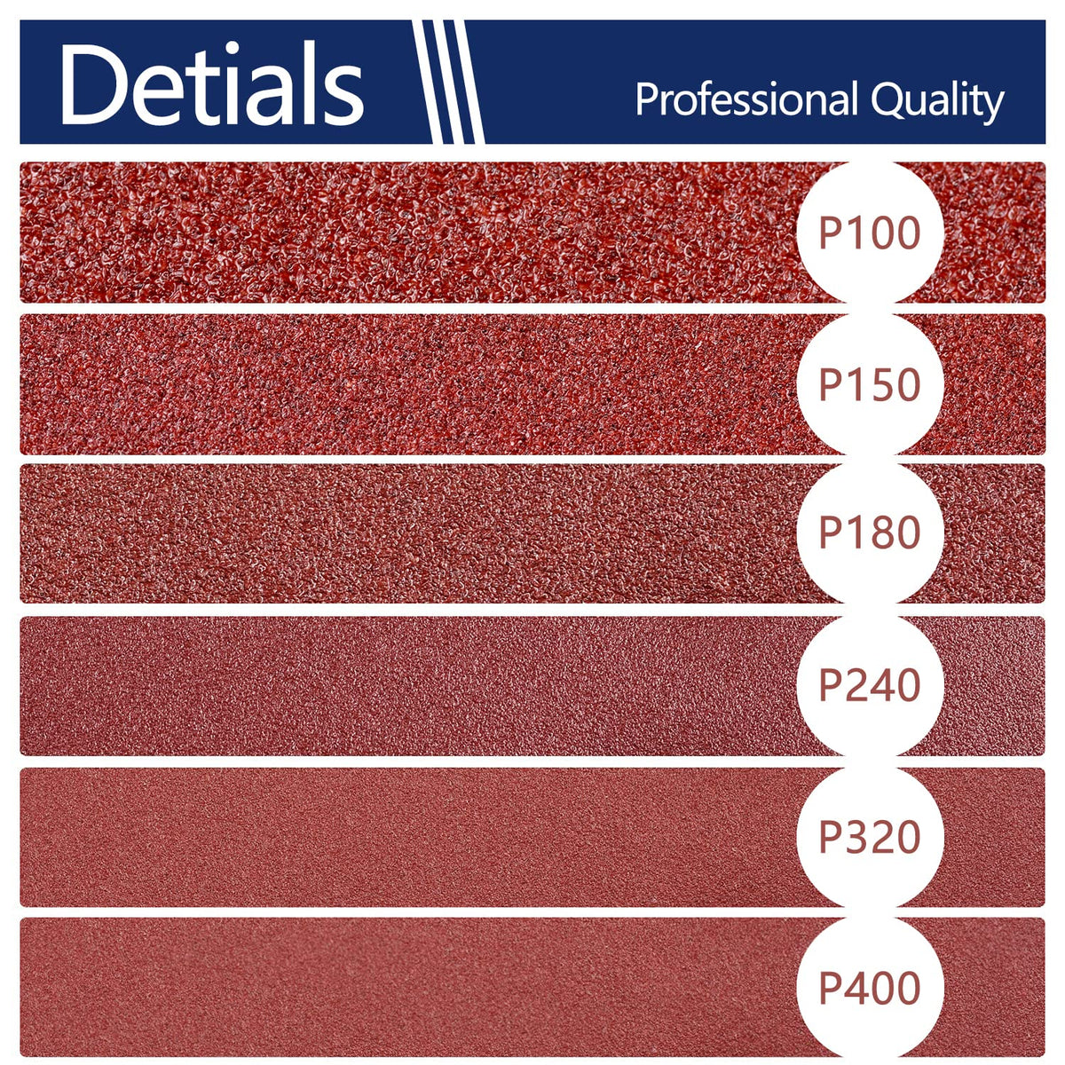 NYXCL aluminum oxide sanding discs range 100–400 grit for metal and wood projects.