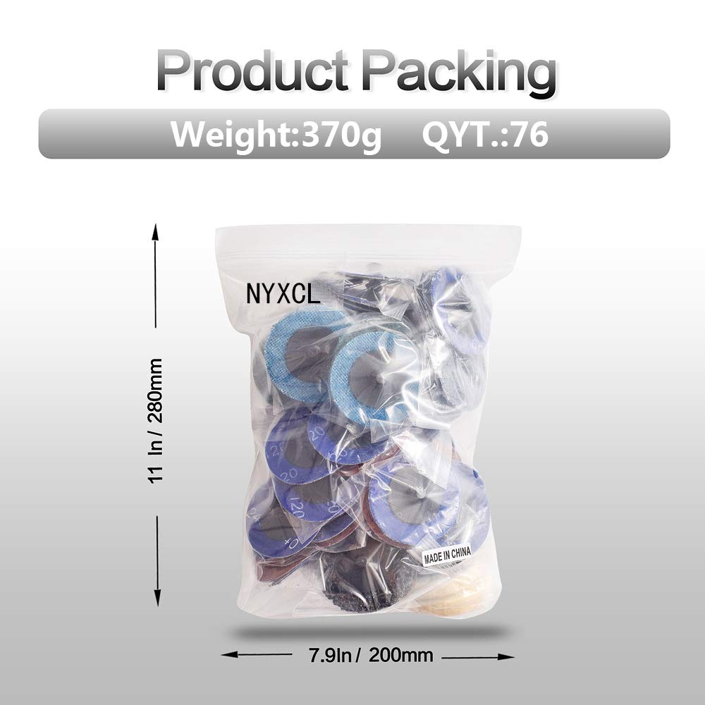 NYXCL aluminium oxide disc 80 grit for smoother finishing and prep