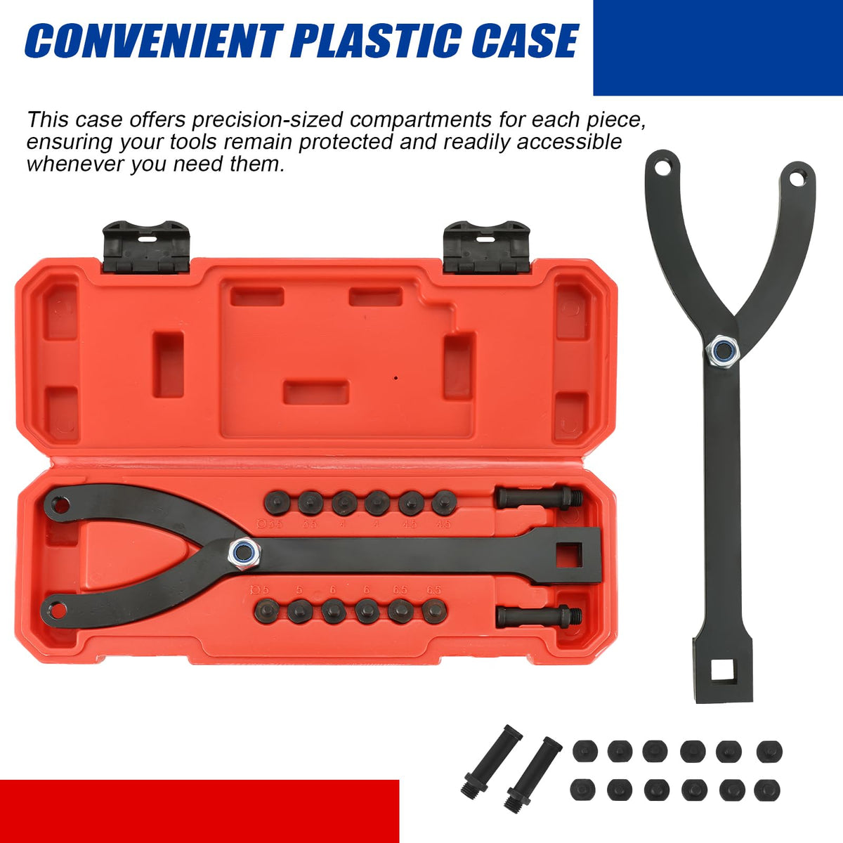 NYXOVA heavy-duty handle provides reliable torque for stubborn pulleys.