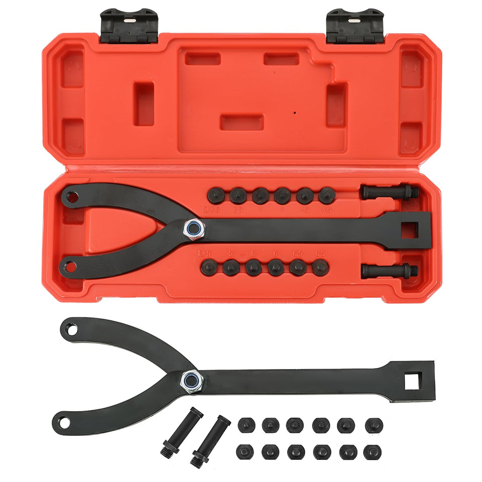 NYXOVA Variable Pin Spanner Wrench kit case keeps tools organized and portable.