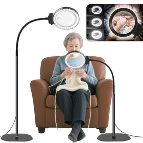 NZQXJXZ 10X-30X floor magnifier with light and stand for wide viewing