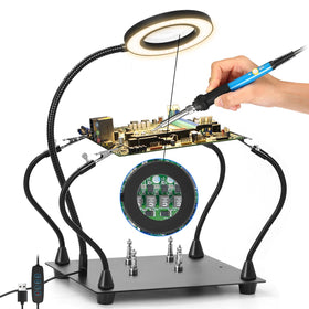 NZQXJXZ Helping Hands base provides stable support for precise soldering tasks.