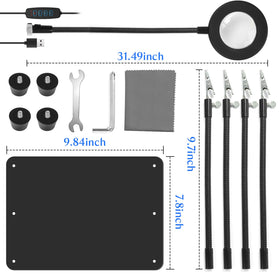 NZQXJXZ Helping Hands LED light offers adjustable brightness for clear inspection
