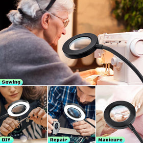 NZQXJXZ wide-application magnifier aids sewing, reading, repair, and meticulous tasks.
