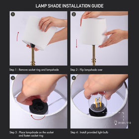 O’Bright Seraph finish options in antique brass or black to match decor.