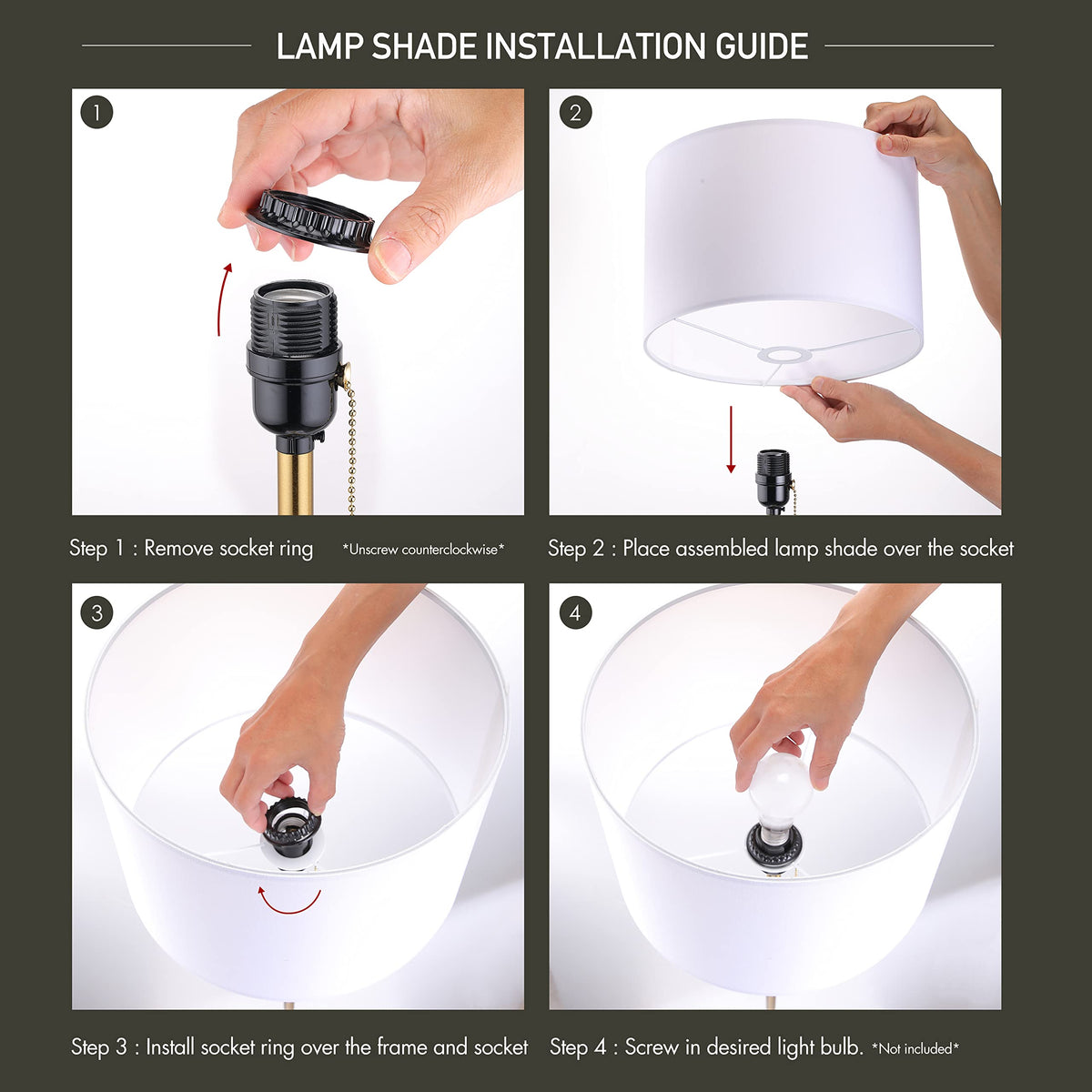 O'Bright Ted weighted base keeps the lamp steady on any floor