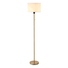 O'Bright Ted lamp with drum shade and pull-chain control, ready for living room ambiance