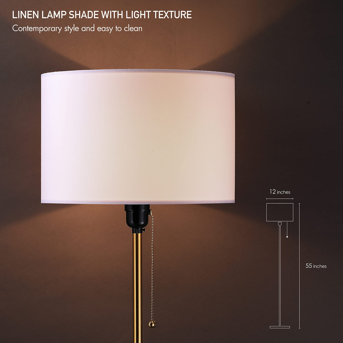 O'Bright Ted's modern minimalist design fits living room or office spaces