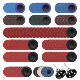 Oacdiel 108Pcs sanding discs set box — comprehensive kit for DIY grinding and finishing tasks.