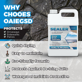 OAIEGSD brick sealer protecting against staining while preserving natural brick color.