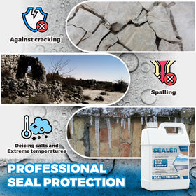 OAIEGSD sealer on damp surface provides immediate water repellence and surface reinforcement.