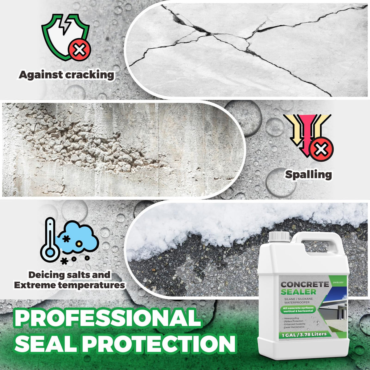 OAIEGSD clear seal creates invisible barrier against oil and chemicals.