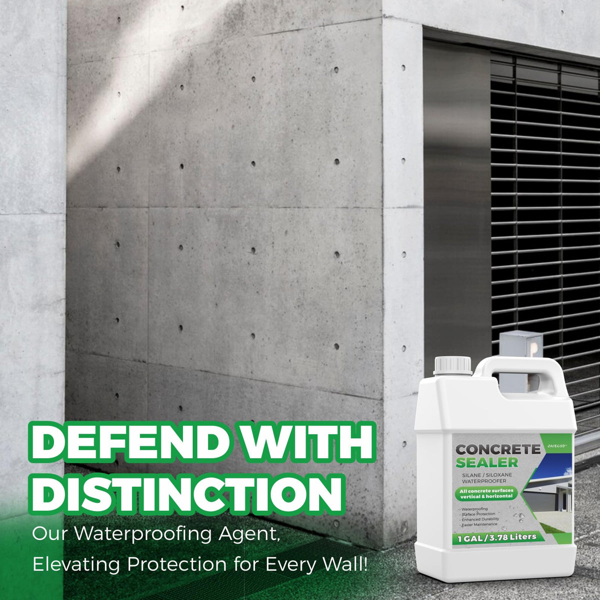 OAIEGSD professional-grade sealant for concrete surfaces like floors.