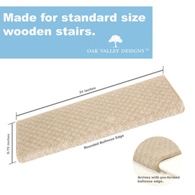 Oak Valley Designs anti-slip fibers provide traction on wooden stairs