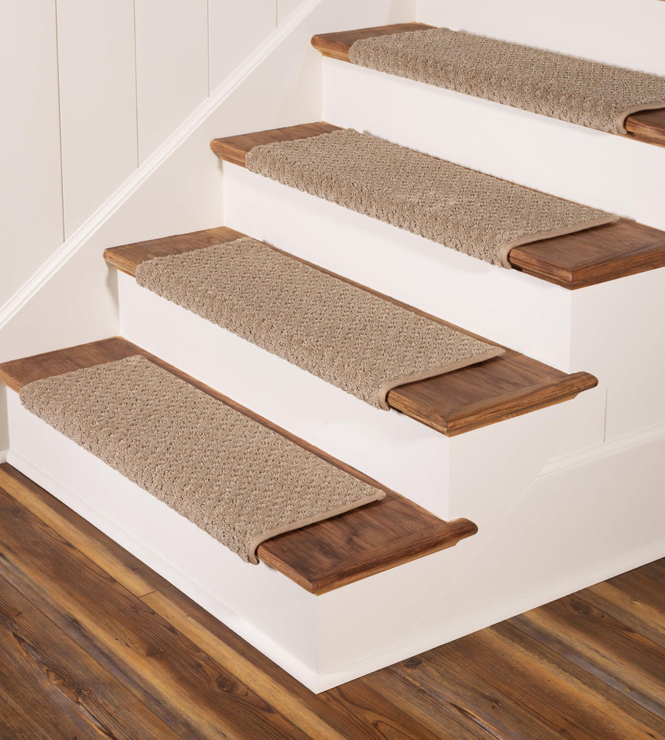 Oak Valley Designs Bayside Charm bullnose stair tread front view for secure footing on stairs