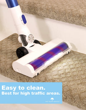 Oak Valley Bayside Charm peel-and-stick installation for quick, nails-free stair upgrades