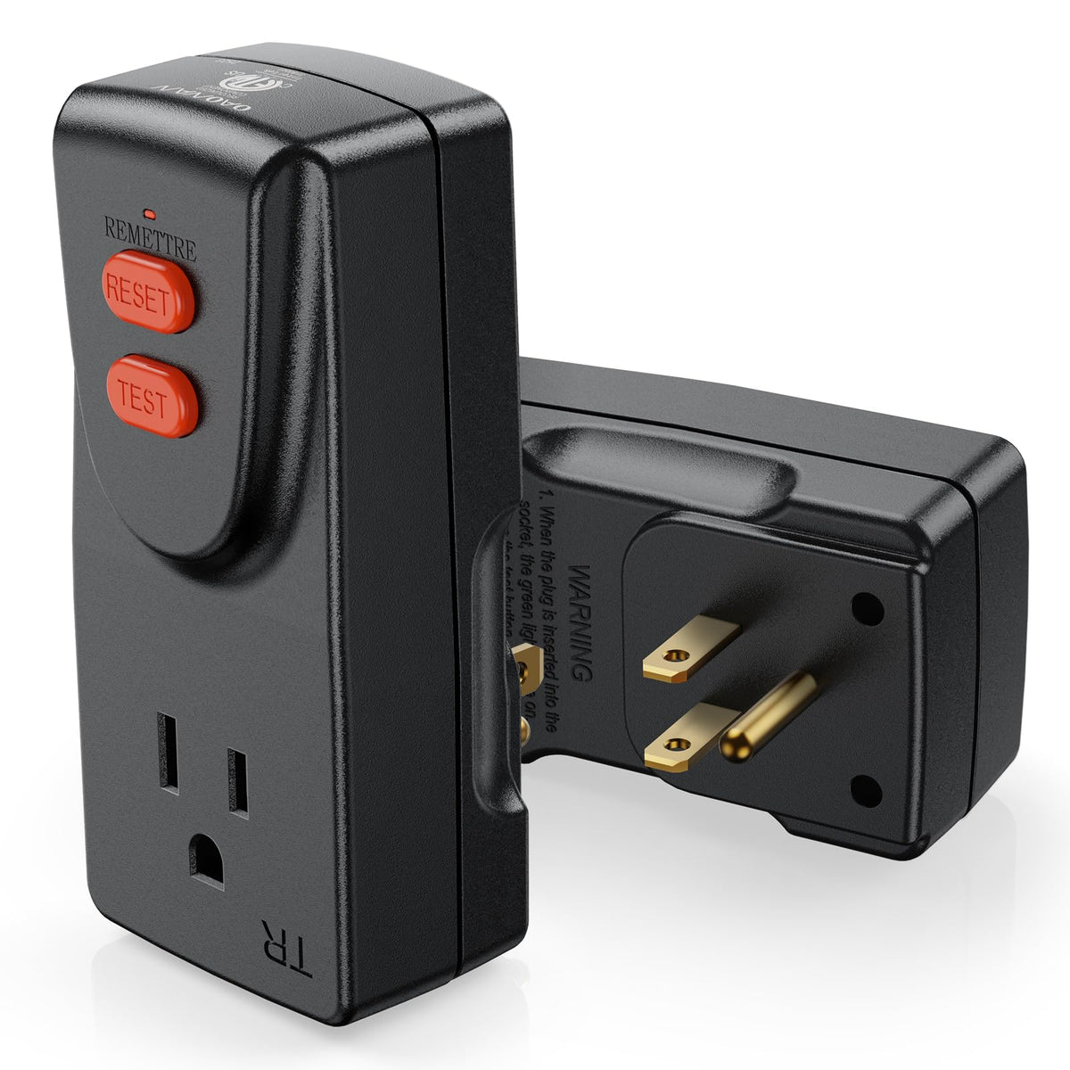 OAONAN GFCI adapter compact design for portable electrical safety on job sites.