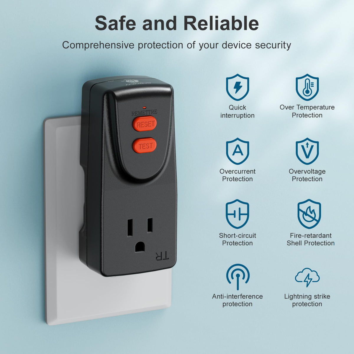 OAONAN GFCI adapter lightweight carry-on for quick on-site safety.